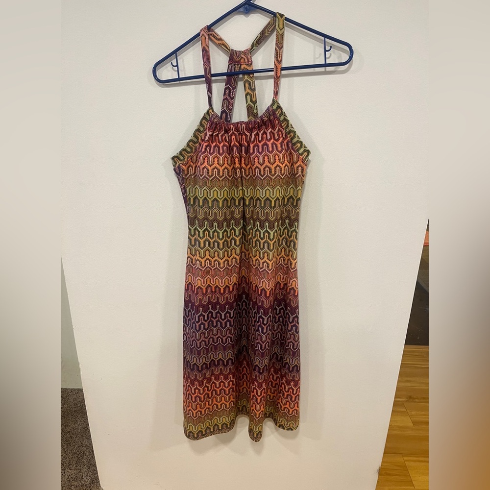 Prana Quinn Ibiza Fuchsia Dress fit and flare - Picture 2 of 7